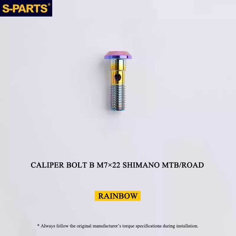 Titanium Caliper Body Bolt B M7 × 22mm for Shimano M9120 / M8120 / M7120 / M820 / M640 R9120