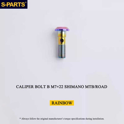 Titanium Caliper Body Bolt B M7 × 22mm for Shimano M9120 / M8120 / M7120 / M820 / M640 R9120