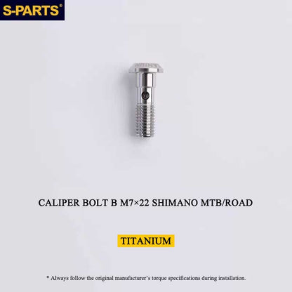 Titanium Caliper Body Bolt B M7 × 22mm for Shimano M9120 / M8120 / M7120 / M820 / M640 R9120