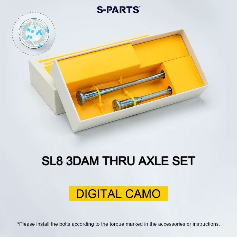 Tarmac SL8 3DAM Titanium Thru Axle Set | Ultra-Lightweight SLM 3D Printed Grade 5 Titanium | M12×120 & M12×164 P1.0