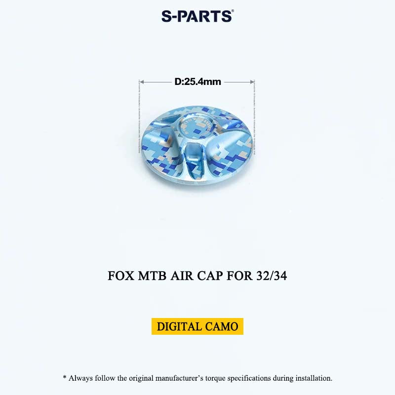 FOX MTB Titanium Air Cap for 32/34/36/38/40 & Thru Axle for 36/38 | Grade 5 Ti-6Al-4V