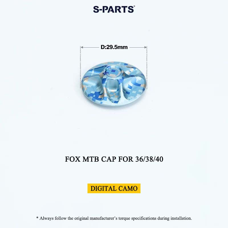 FOX MTB Titanium Air Cap for 32/34/36/38/40 & Thru Axle for 36/38 | Grade 5 Ti-6Al-4V