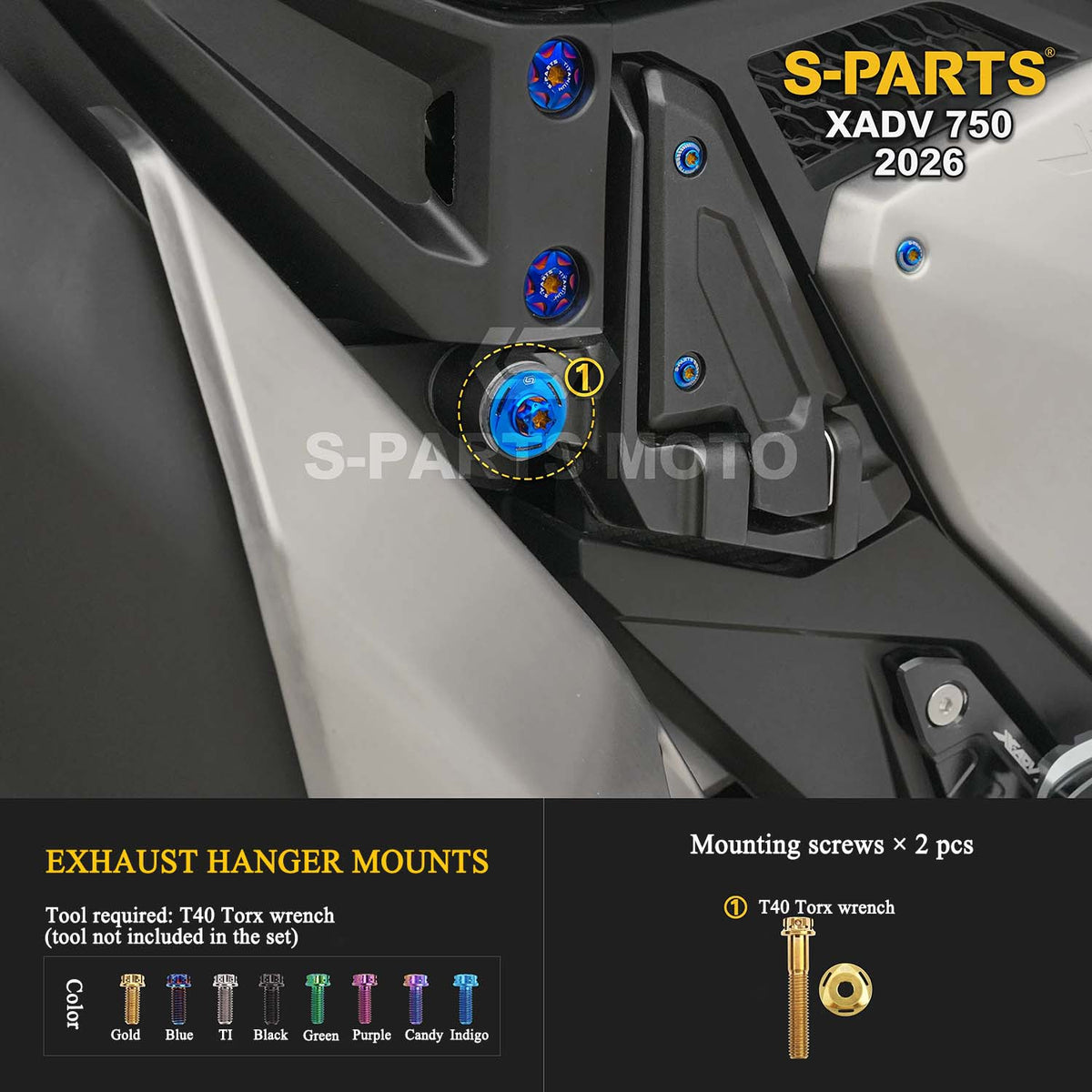Grade 5 Titanium Torx Bolts & Screws for Honda XADV 750 (2026)