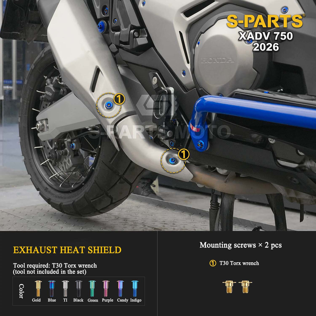 Grade 5 Titanium Torx Bolts & Screws for Honda XADV 750 (2026)