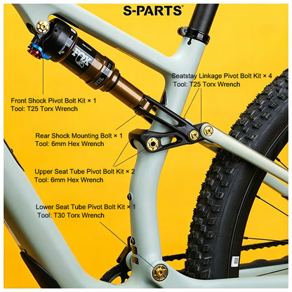 FENG Series Grade 5 Titanium Suspension Pivot Bolt Kit for Specialized Epic 8