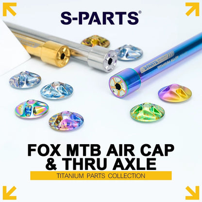 FOX MTB Titanium Air Cap for 32/34/36/38/40 & Thru Axle for 36/38 | Grade 5 Ti-6Al-4V