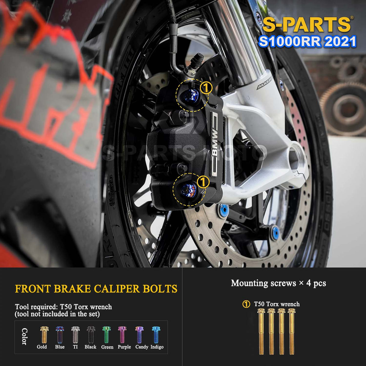 Grade 5 Titanium Bolts & Fasteners for 2021 BMW S1000RR