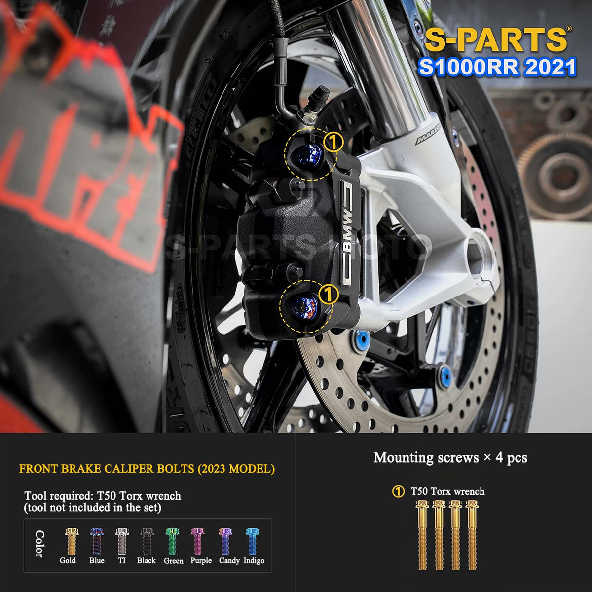 Grade 5 Titanium Bolts & Fasteners for 2021 BMW S1000RR
