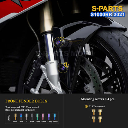 Grade 5 Titanium Bolts & Fasteners for 2021 BMW S1000RR