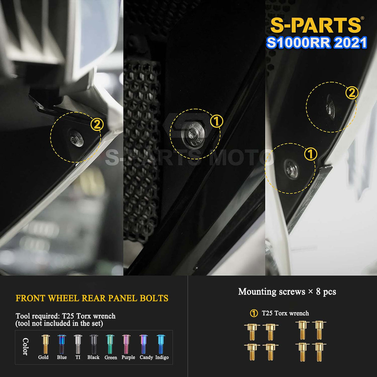 Grade 5 Titanium Bolts & Fasteners for 2021 BMW S1000RR