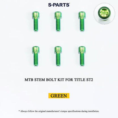 Grade 5 Titanium MTB Stem Bolt Kit for TITLE ST1/ST2/DM1