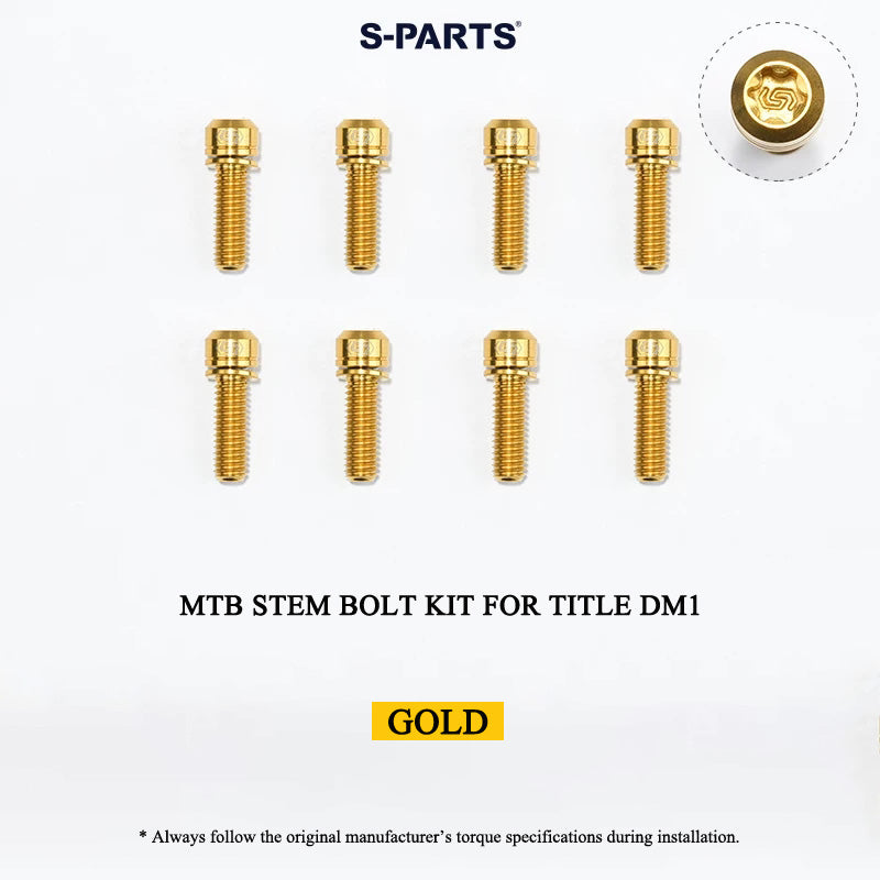 Grade 5 Titanium MTB Stem Bolt Kit for TITLE ST1/ST2/DM1