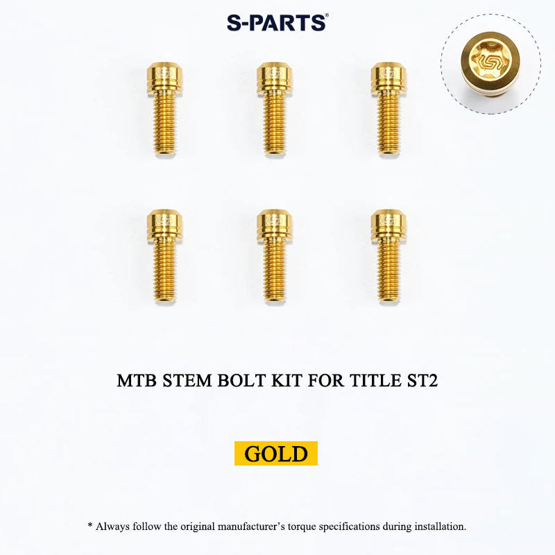Grade 5 Titanium MTB Stem Bolt Kit for TITLE ST1/ST2/DM1