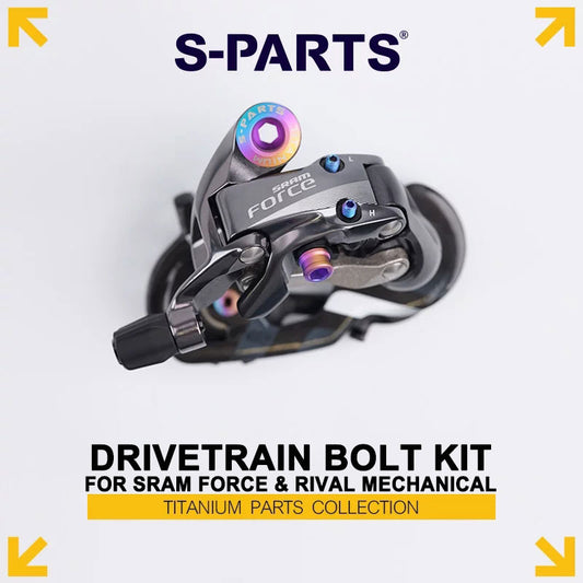 Grade 5 Titanium Bolt Kit for SRAM Force & Rival Mechanical Road & Gravel Groupsets Derailleur (20-Piece Full Set)