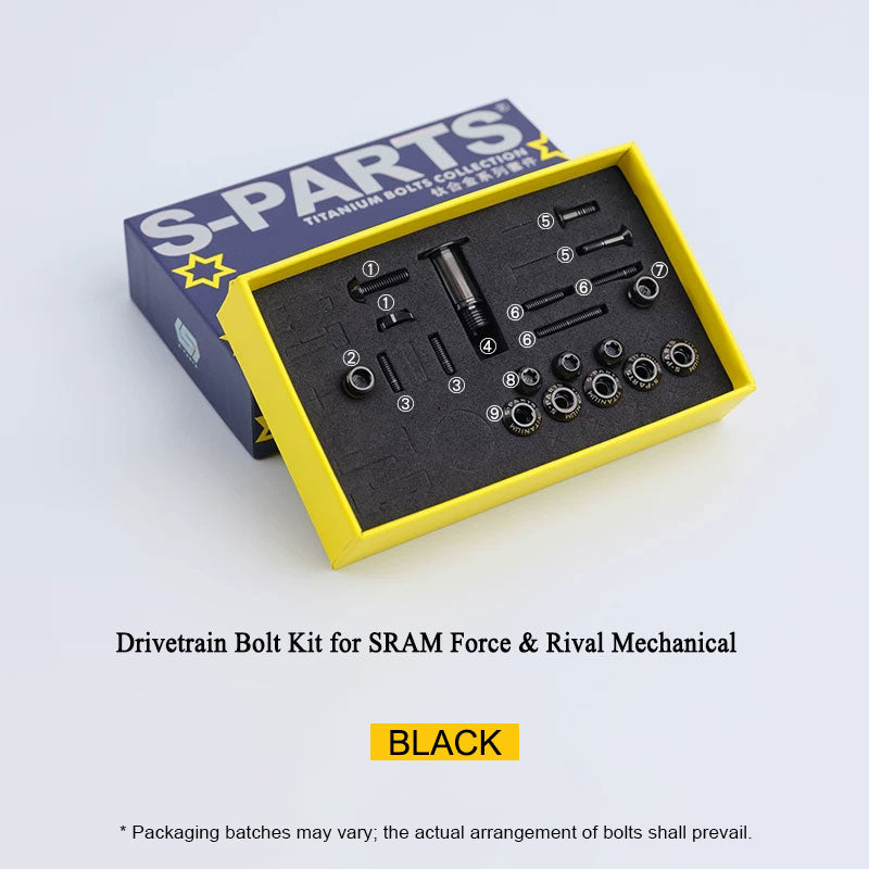 Grade 5 Titanium Bolt Kit for SRAM Force & Rival Mechanical Road & Gravel Groupsets Derailleur (20-Piece Full Set)