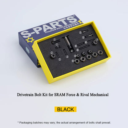 Grade 5 Titanium Rim Brake Caliper Bolt Kit for SRAM Road Bikes (14 PCS)