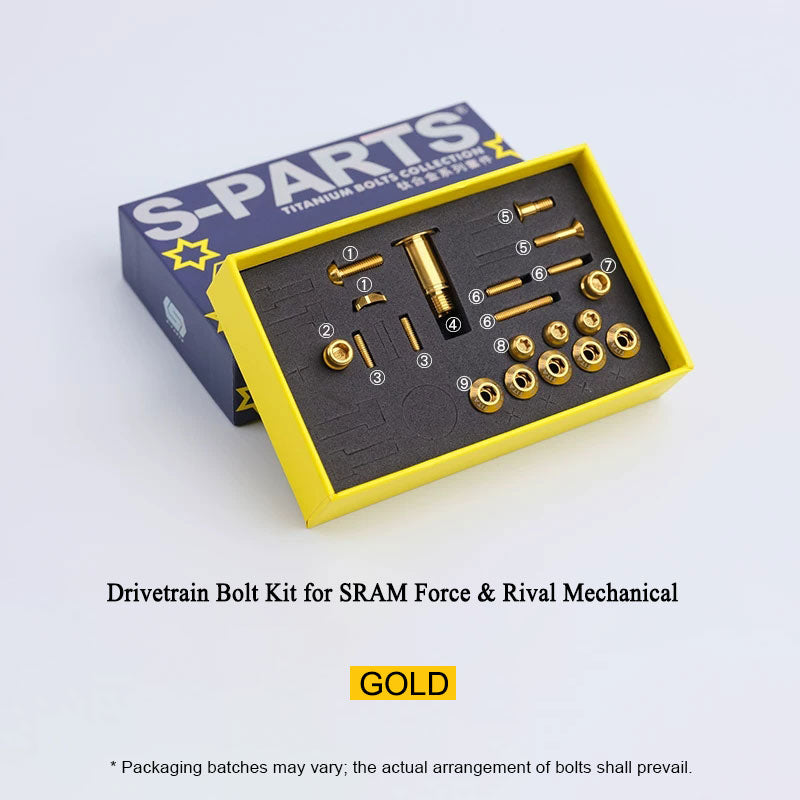 Grade 5 Titanium Bolt Kit for SRAM Force & Rival Mechanical Road & Gravel Groupsets Derailleur (20-Piece Full Set)