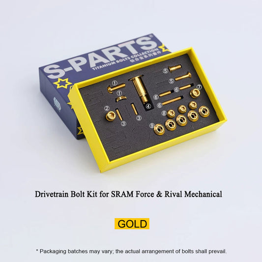 Grade 5 Titanium Bolt Kit for SRAM Force & Rival Mechanical Road & Gravel Groupsets Derailleur (20-Piece Full Set)
