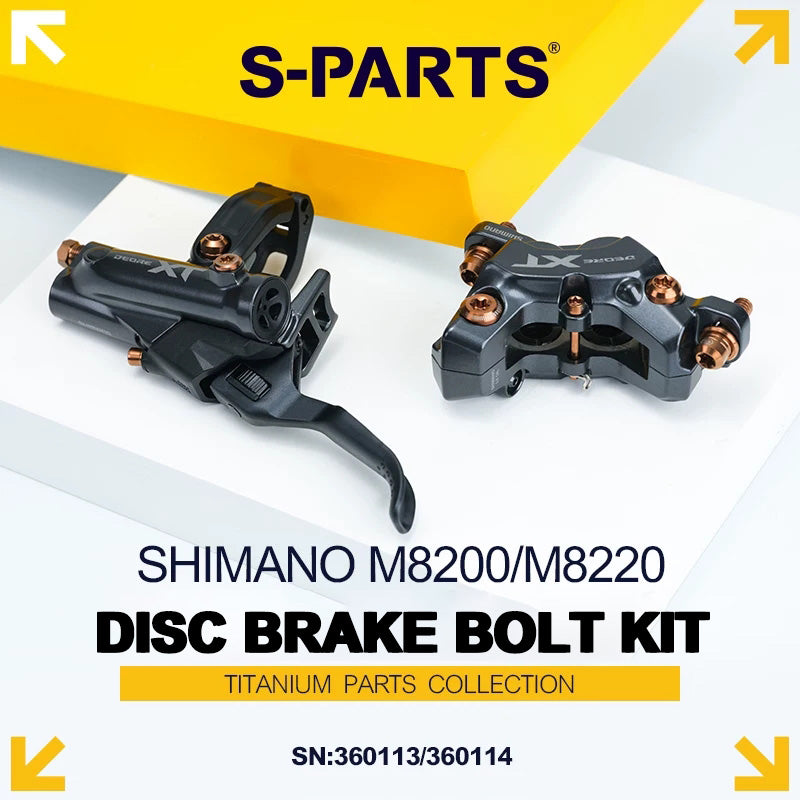 Grade 5 Titanium Bolt Kit for Shimano Deore XT M8200 / M8220 MTB Disc Brakes