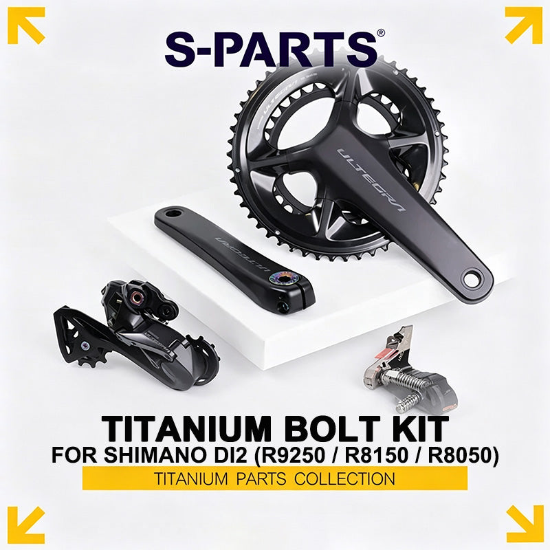 Grade 5 Titanium Bolt Kit for Shimano Di2 Drivetrain Road Groupsets (R9250 / R8150 / R8050) – 18 pcs