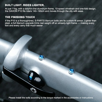 Grade 5 Titanium Bolts for DAHON P10 Folding Bike | CNC-Machined