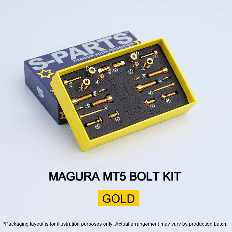 Grade 5 Titanium Brake Bolt Kit for Magura MT5 Hydraulic Disc Brakes 24 pcs