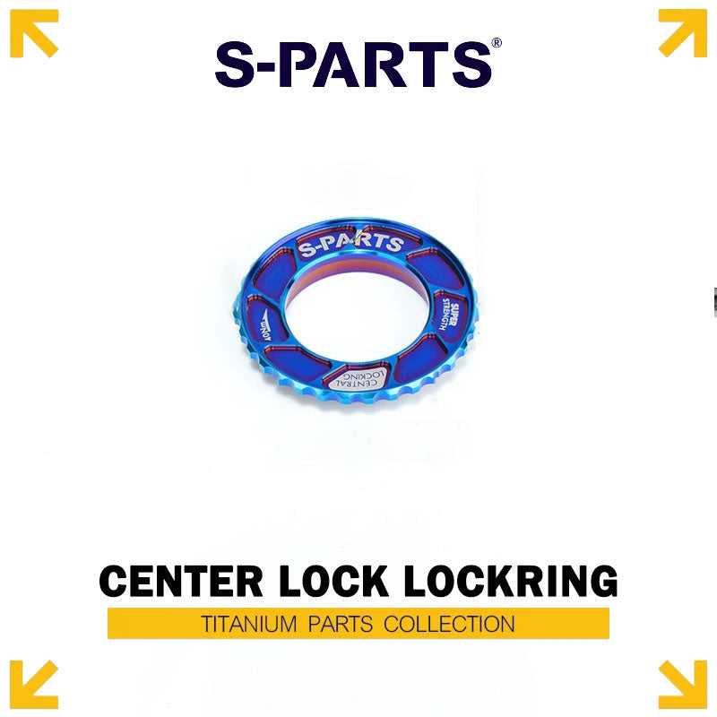 Grade 5 Titanium Center Lock Disc Brake Rotor Lockring – M30 × 7mm (44mm OD) for MTB, Road & Gravel Bikes