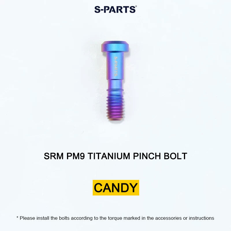Grade 5 Titanium Crank Bolt & Cap Kit for SRM PM9 Power Meter Cranks