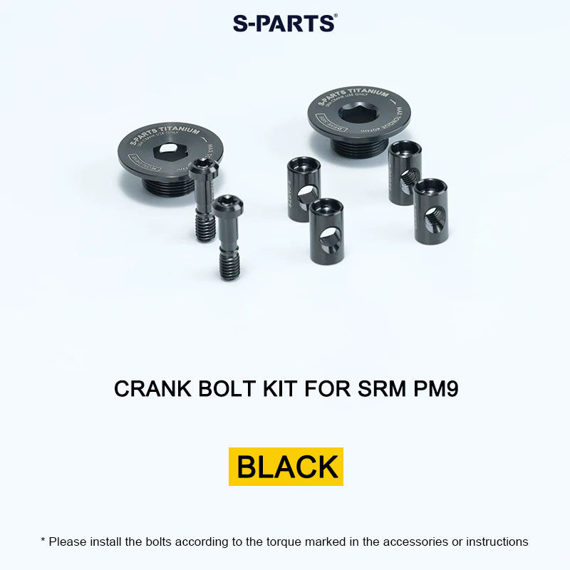 Grade 5 Titanium Crank Bolt & Cap Kit for SRM PM9 Power Meter Cranks