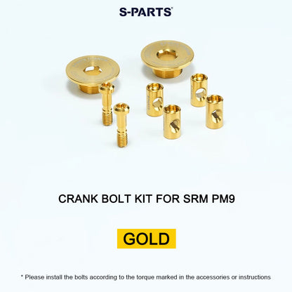 Grade 5 Titanium Crank Bolt & Cap Kit for SRM PM9 Power Meter Cranks