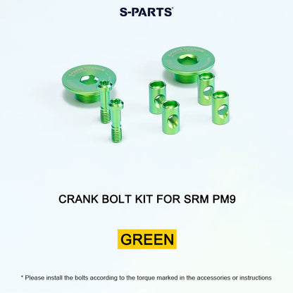 Grade 5 Titanium Crank Bolt & Cap Kit for SRM PM9 Power Meter Cranks