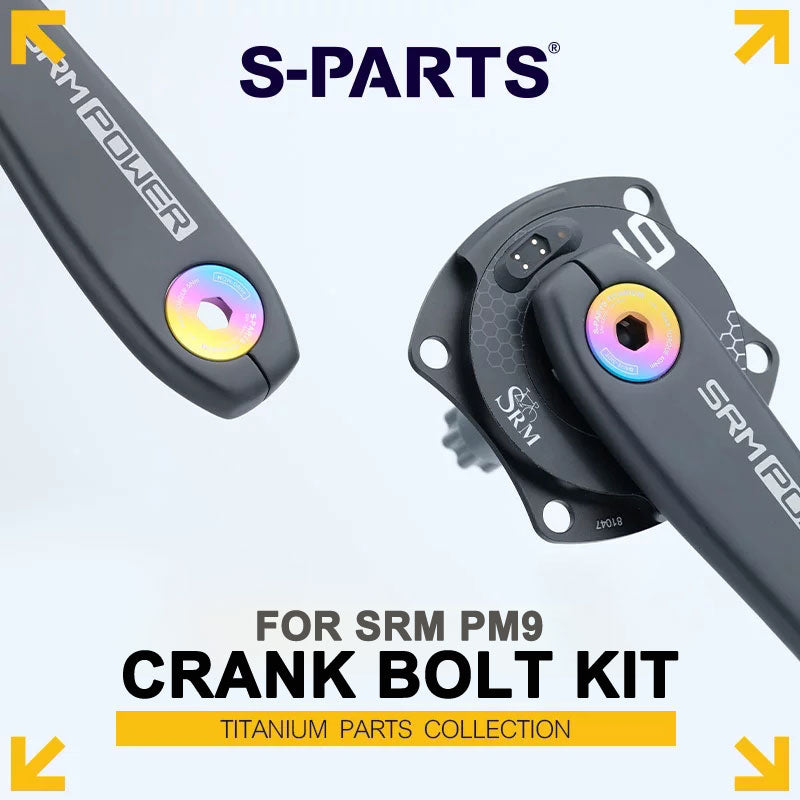 Grade 5 Titanium Crank Bolt & Cap Kit for SRM PM9 Power Meter Cranks