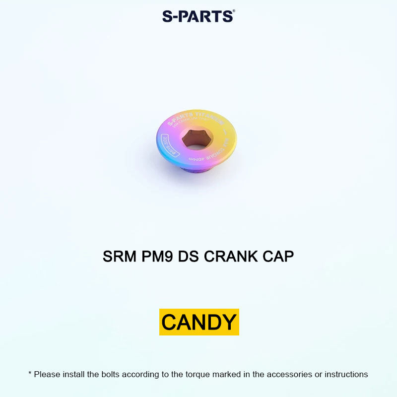 Grade 5 Titanium Crank Cap for SRM PM9 Power Meter Cranks | Drive Side or Non-Drive Side