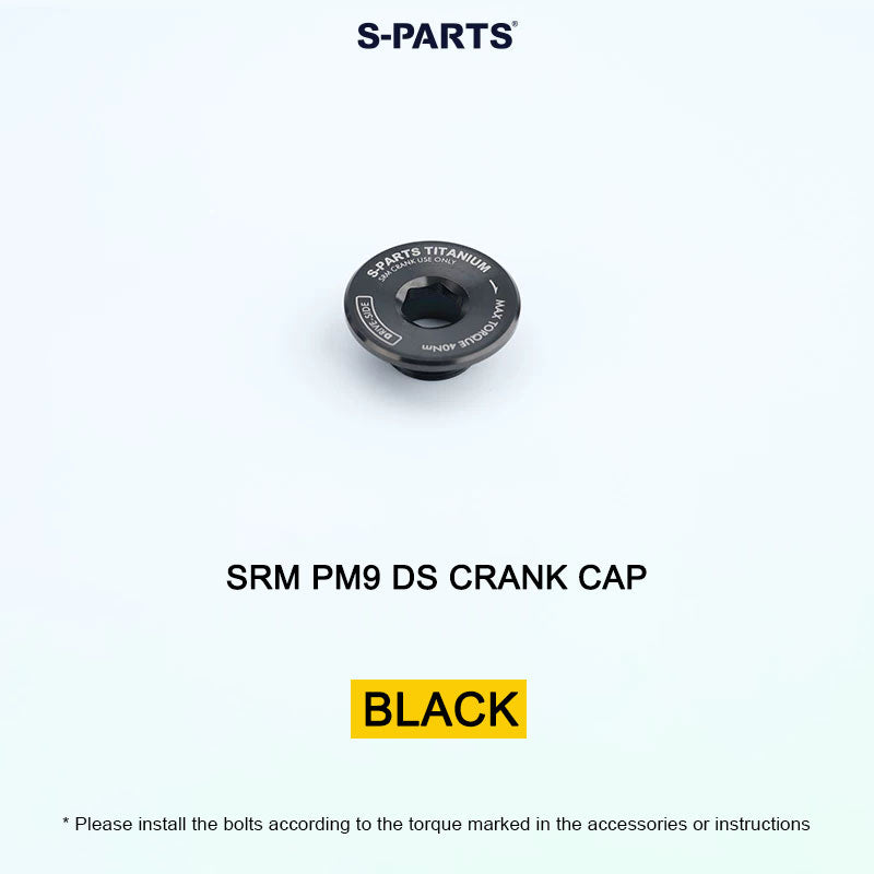 Grade 5 Titanium Crank Cap for SRM PM9 Power Meter Cranks | Drive Side or Non-Drive Side