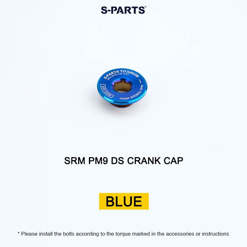 Grade 5 Titanium Crank Cap for SRM PM9 Power Meter Cranks | Drive Side or Non-Drive Side