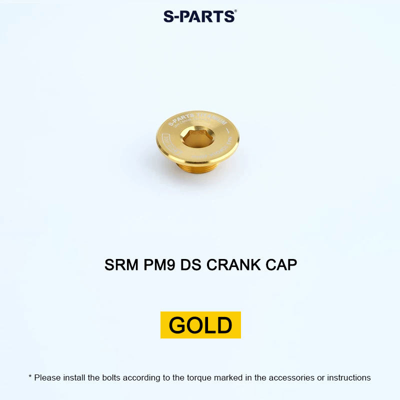 Grade 5 Titanium Crank Cap for SRM PM9 Power Meter Cranks | Drive Side or Non-Drive Side