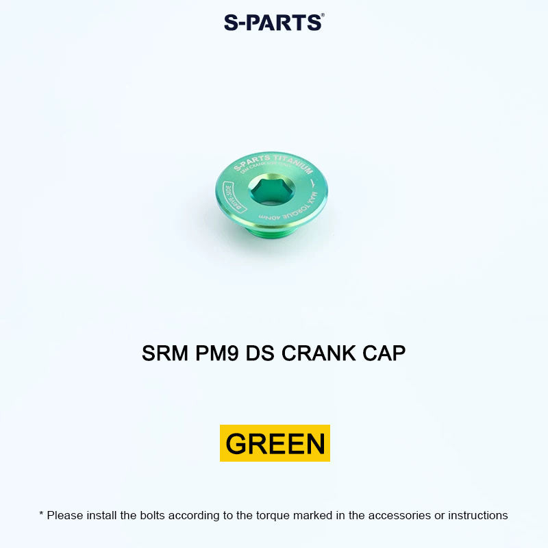 Grade 5 Titanium Crank Cap for SRM PM9 Power Meter Cranks | Drive Side or Non-Drive Side