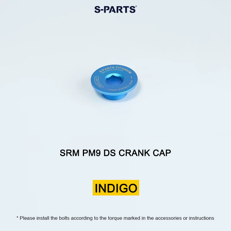Grade 5 Titanium Crank Cap for SRM PM9 Power Meter Cranks | Drive Side or Non-Drive Side