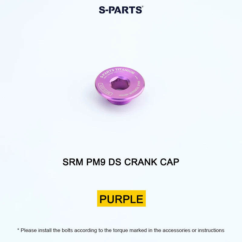 Grade 5 Titanium Crank Cap for SRM PM9 Power Meter Cranks | Drive Side or Non-Drive Side