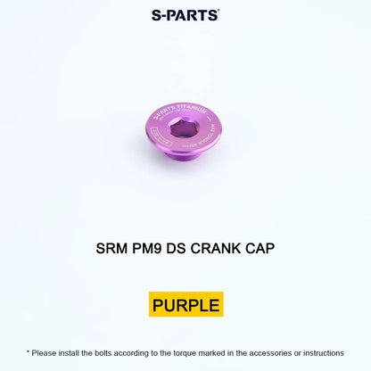 Grade 5 Titanium Crank Cap for SRM PM9 Power Meter Cranks | Drive Side or Non-Drive Side