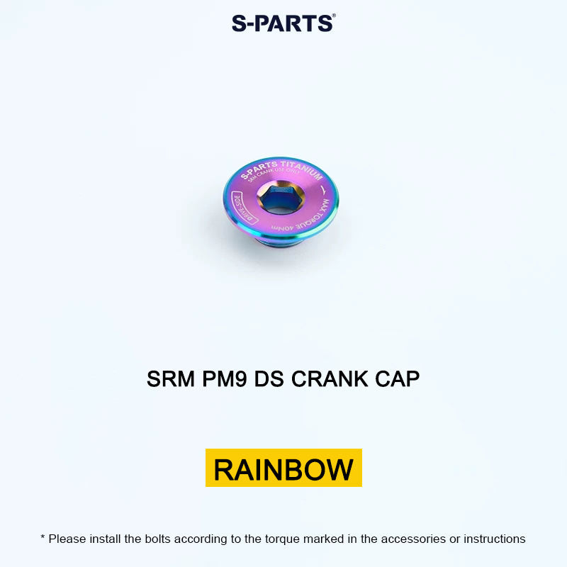 Grade 5 Titanium Crank Cap for SRM PM9 Power Meter Cranks | Drive Side or Non-Drive Side