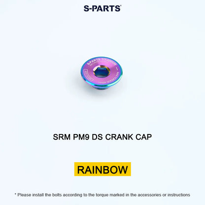 Grade 5 Titanium Crank Cap for SRM PM9 Power Meter Cranks | Drive Side or Non-Drive Side