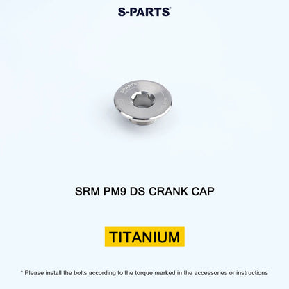 Grade 5 Titanium Crank Cap for SRM PM9 Power Meter Cranks | Drive Side or Non-Drive Side