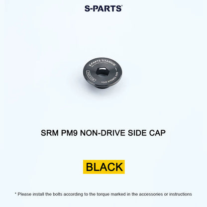 Grade 5 Titanium Crank Cap for SRM PM9 Power Meter Cranks | Drive Side or Non-Drive Side