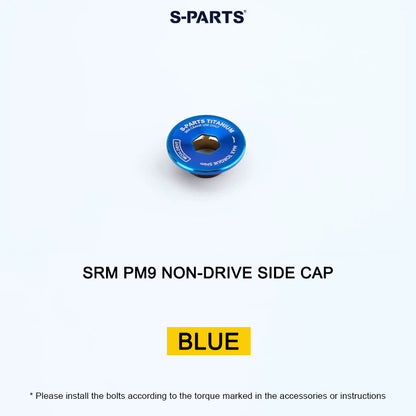 Grade 5 Titanium Crank Cap for SRM PM9 Power Meter Cranks | Drive Side or Non-Drive Side