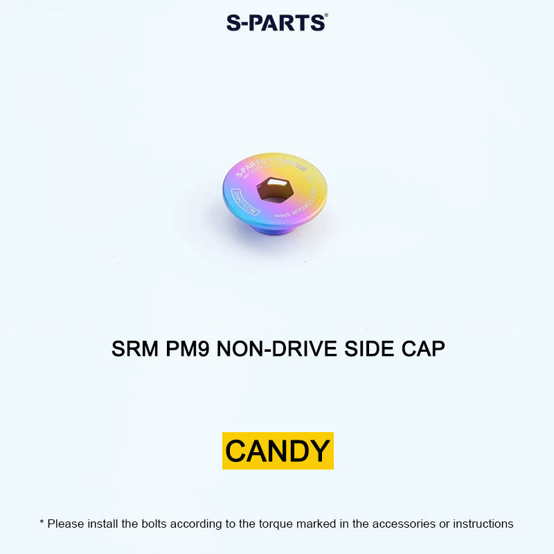 Grade 5 Titanium Crank Cap for SRM PM9 Power Meter Cranks | Drive Side or Non-Drive Side