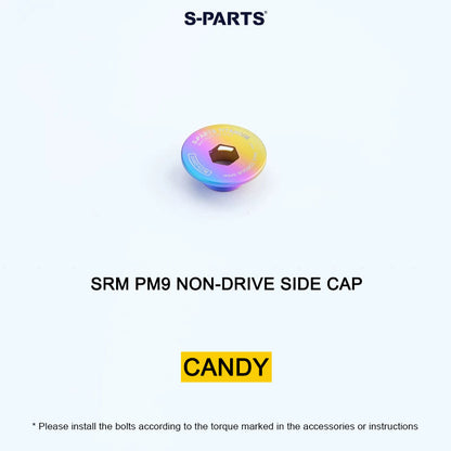 Grade 5 Titanium Crank Cap for SRM PM9 Power Meter Cranks | Drive Side or Non-Drive Side