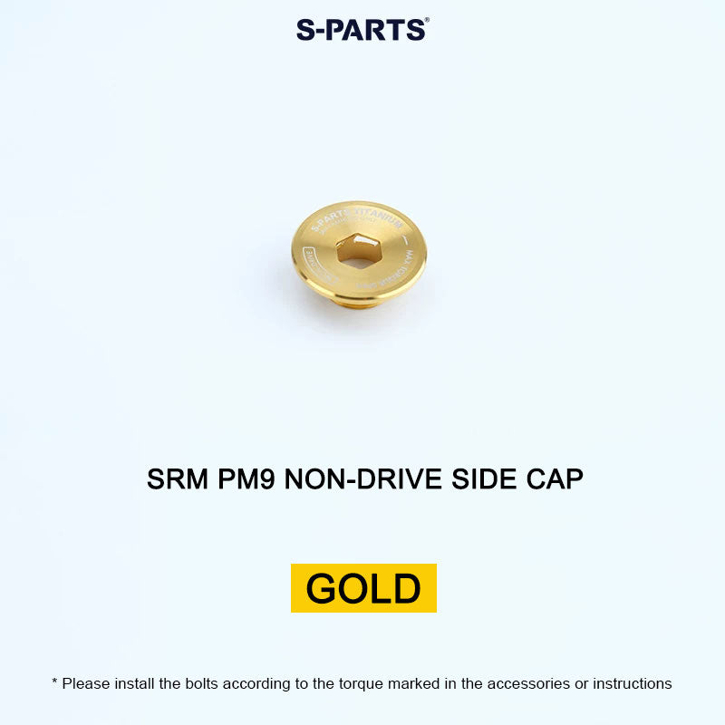 Grade 5 Titanium Crank Cap for SRM PM9 Power Meter Cranks | Drive Side or Non-Drive Side