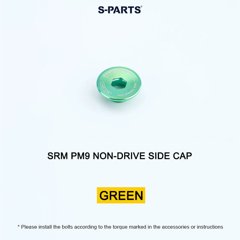Grade 5 Titanium Crank Cap for SRM PM9 Power Meter Cranks | Drive Side or Non-Drive Side