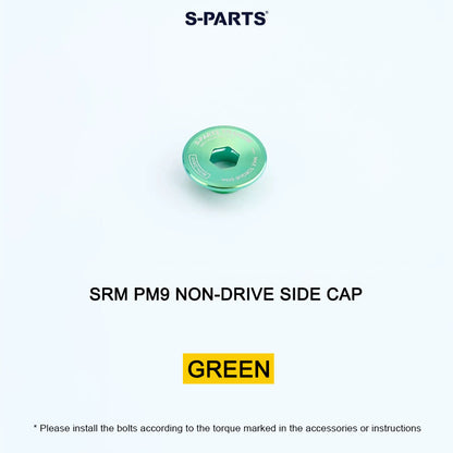 Grade 5 Titanium Crank Cap for SRM PM9 Power Meter Cranks | Drive Side or Non-Drive Side
